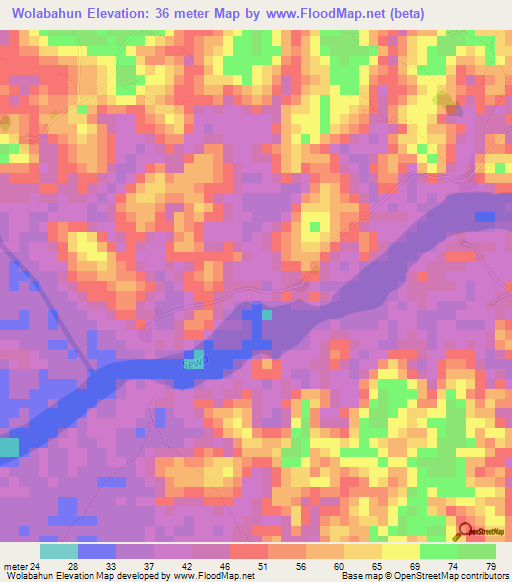 Wolabahun,Sierra Leone Elevation Map