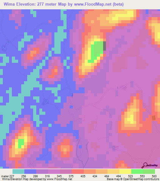 Wima,Sierra Leone Elevation Map