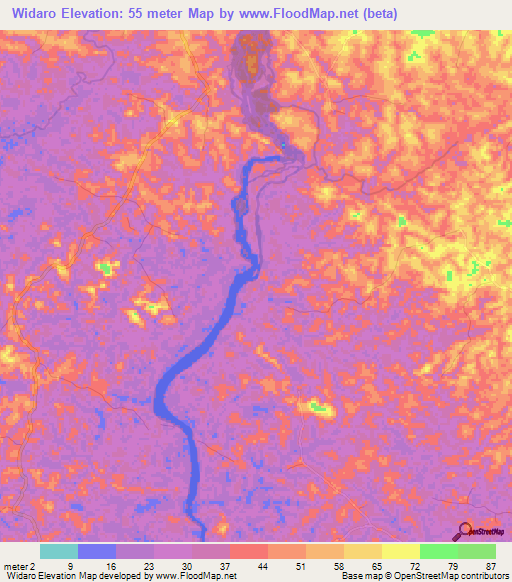 Widaro,Sierra Leone Elevation Map