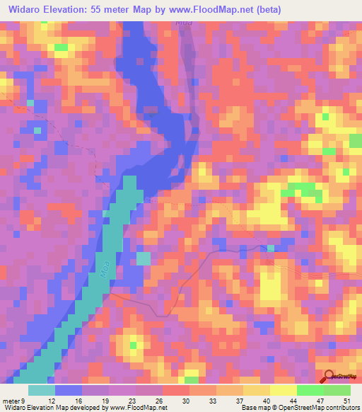 Widaro,Sierra Leone Elevation Map