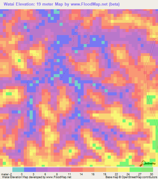 Watai,Sierra Leone Elevation Map