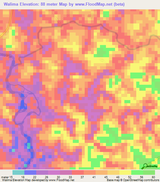 Walima,Sierra Leone Elevation Map