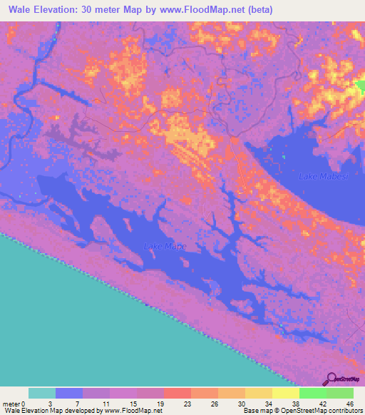 Wale,Sierra Leone Elevation Map