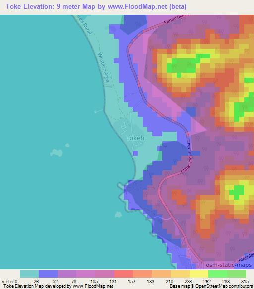 Toke,Sierra Leone Elevation Map