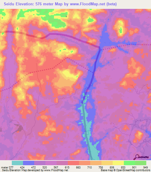 Seidu,Sierra Leone Elevation Map