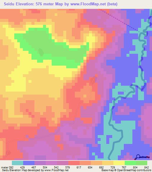 Seidu,Sierra Leone Elevation Map