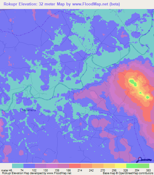 Rokupr,Sierra Leone Elevation Map