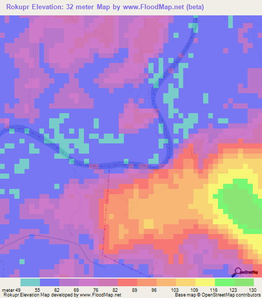 Rokupr,Sierra Leone Elevation Map