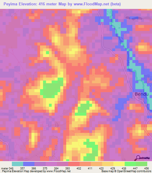 Peyima,Sierra Leone Elevation Map