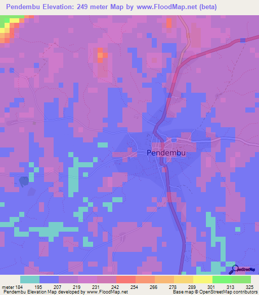 Pendembu,Sierra Leone Elevation Map