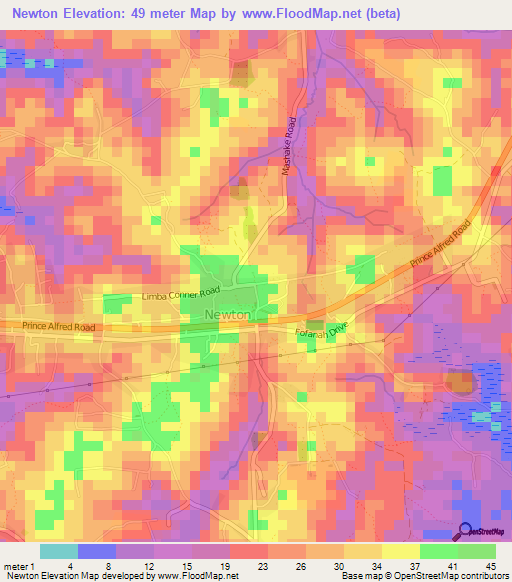 Newton,Sierra Leone Elevation Map