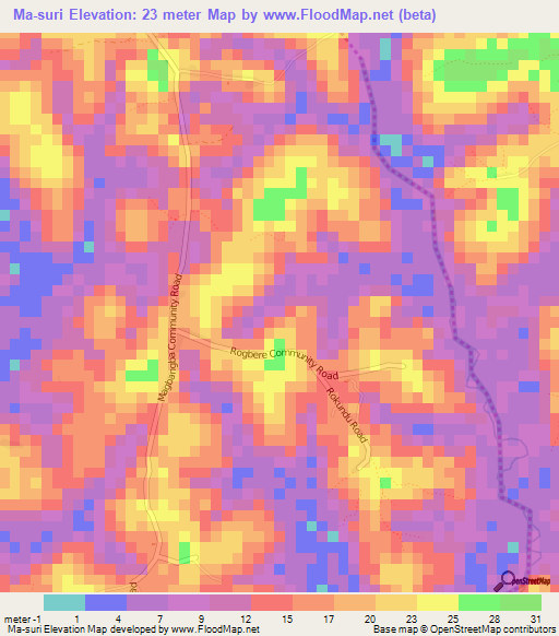 Ma-suri,Sierra Leone Elevation Map