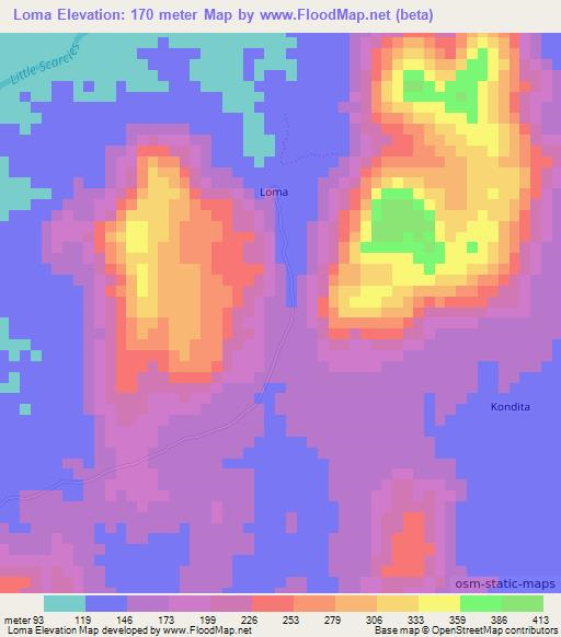 Loma,Sierra Leone Elevation Map