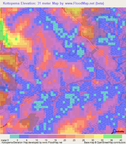 Kottopema,Sierra Leone Elevation Map