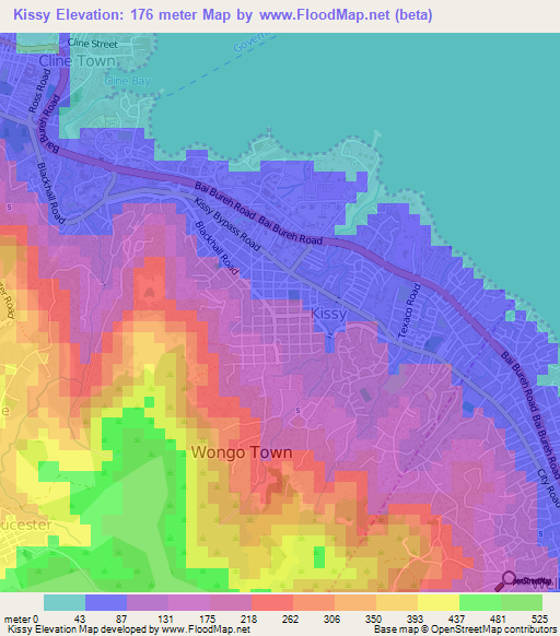 Kissy,Sierra Leone Elevation Map