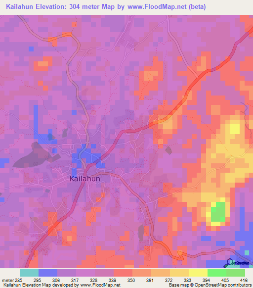 Kailahun,Sierra Leone Elevation Map