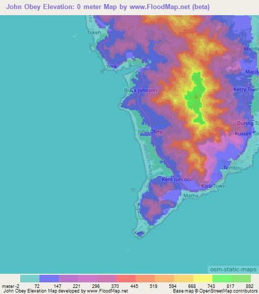 John Obey,Sierra Leone Elevation Map