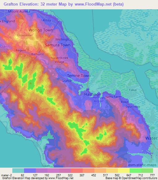 Grafton,Sierra Leone Elevation Map