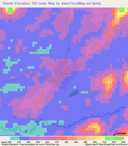 Bwedu,Sierra Leone Elevation Map