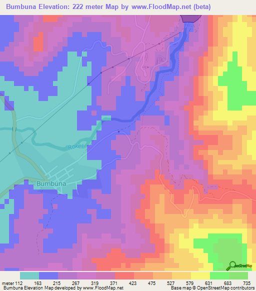 Bumbuna,Sierra Leone Elevation Map