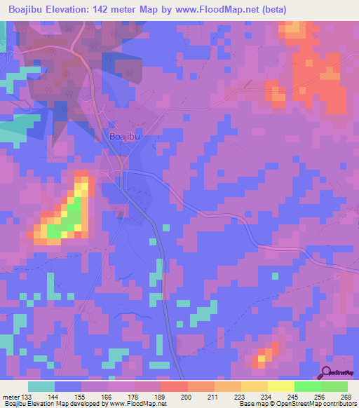 Boajibu,Sierra Leone Elevation Map