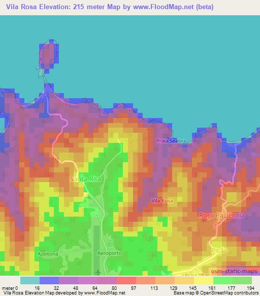 Vila Rosa,Sao Tome and Principe Elevation Map