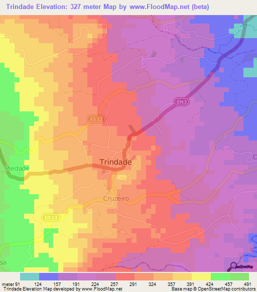 Trindade,Sao Tome and Principe Elevation Map