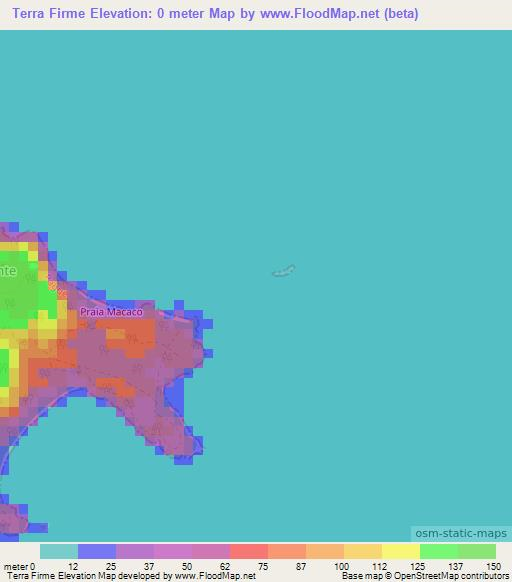 Terra Firme,Sao Tome and Principe Elevation Map