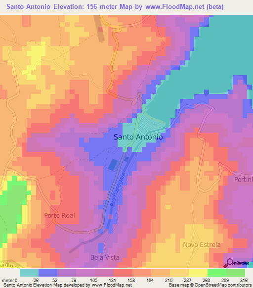 Santo Antonio,Sao Tome and Principe Elevation Map