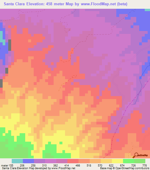 Santa Clara,Sao Tome and Principe Elevation Map