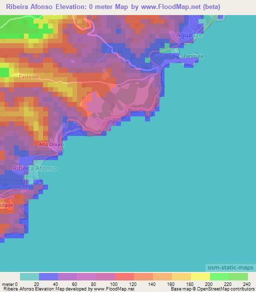 Ribeira Afonso,Sao Tome and Principe Elevation Map