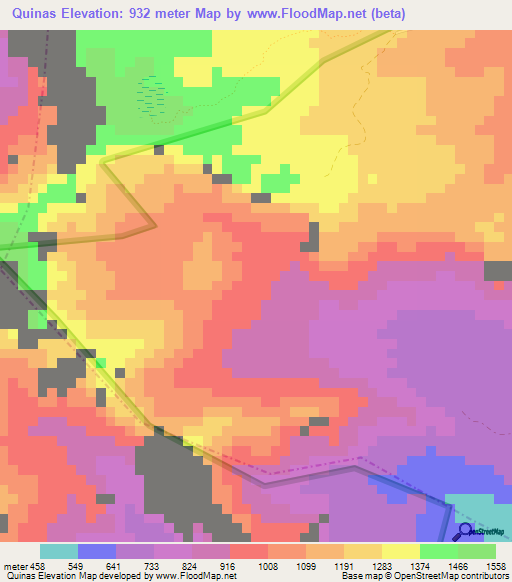 Quinas,Sao Tome and Principe Elevation Map