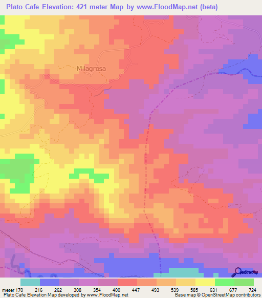 Plato Cafe,Sao Tome and Principe Elevation Map