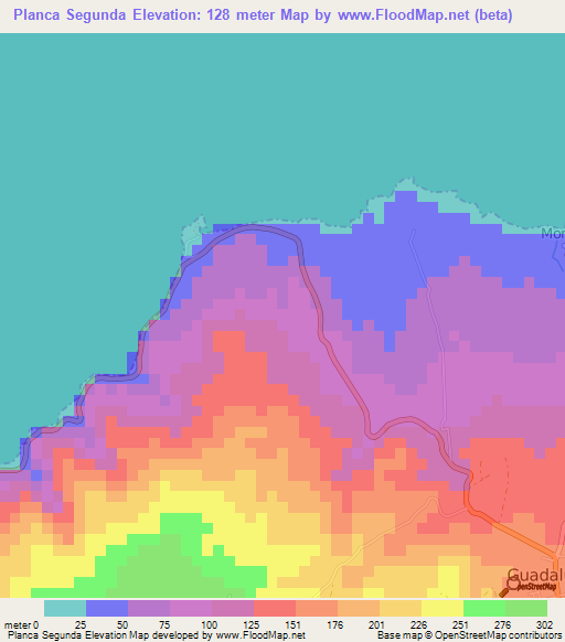 Planca Segunda,Sao Tome and Principe Elevation Map