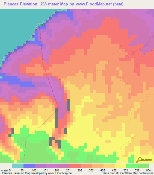 Plancas,Sao Tome and Principe Elevation Map