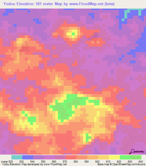 Yodou,Guinea Elevation Map