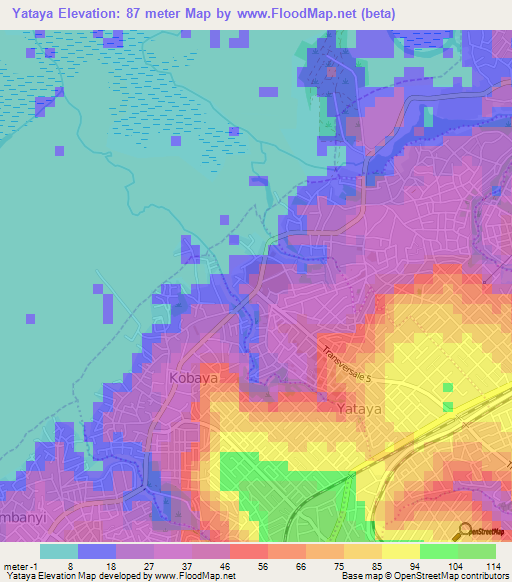 Yataya,Guinea Elevation Map