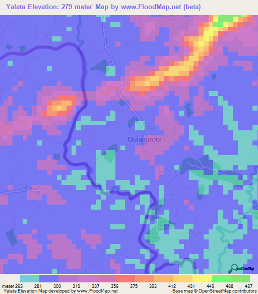 Yalata,Guinea Elevation Map