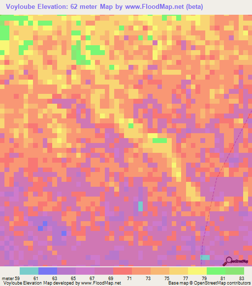 Voyloube,Guinea Elevation Map