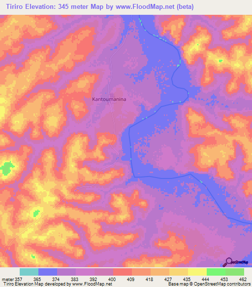 Tiriro,Guinea Elevation Map