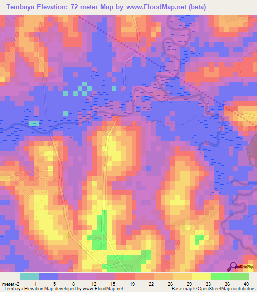 Tembaya,Guinea Elevation Map