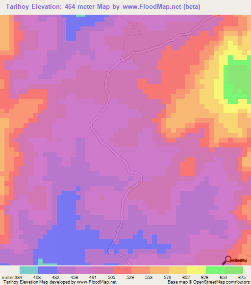 Tarihoy,Guinea Elevation Map