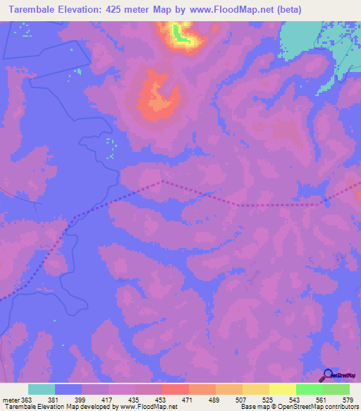 Tarembale,Guinea Elevation Map