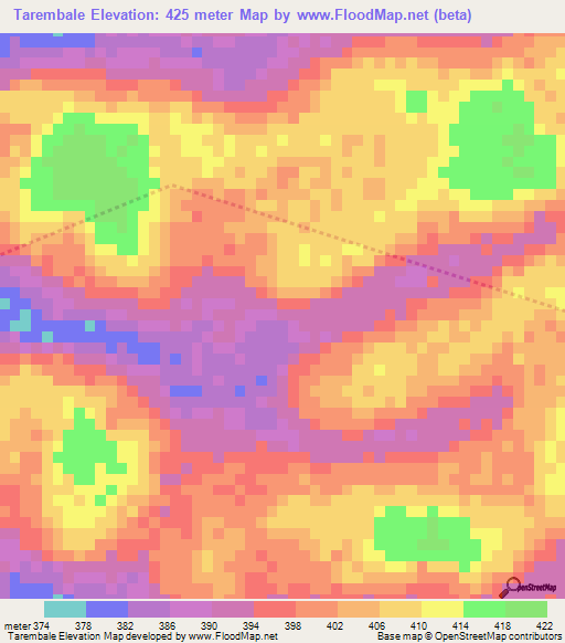 Tarembale,Guinea Elevation Map