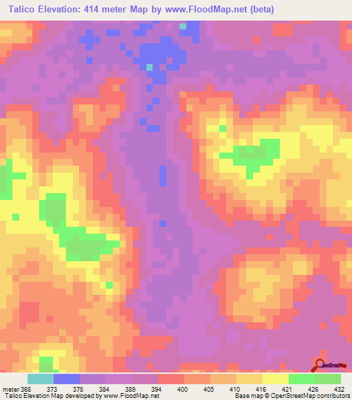 Talico,Guinea Elevation Map