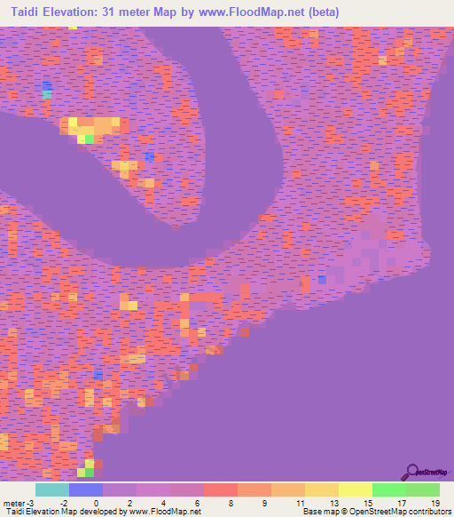 Taidi,Guinea Elevation Map