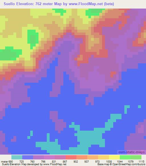 Suello,Guinea Elevation Map