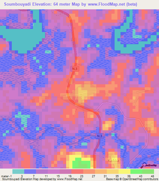 Soumbouyadi,Guinea Elevation Map