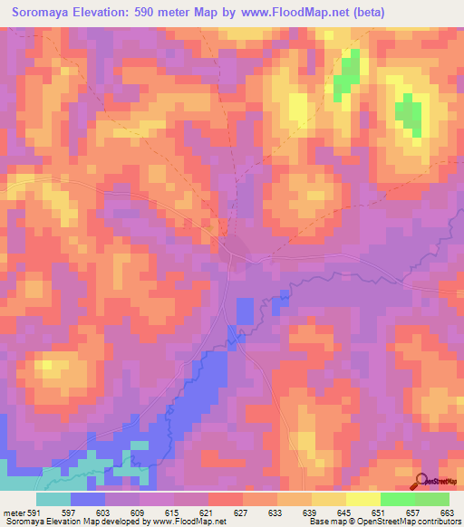 Soromaya,Guinea Elevation Map