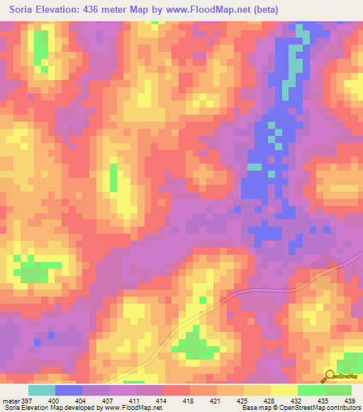 Soria,Guinea Elevation Map